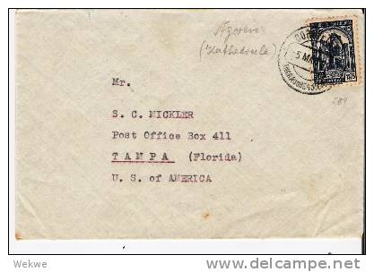 Aco010/  Brief, Azoren, Angro Do Heroismo 1938 Auf Portogalmarke Nach Florida - Azores