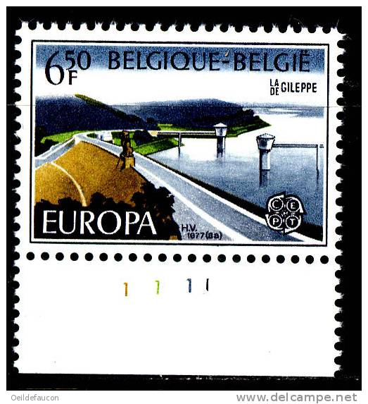 BELGIQUE - COB -  1853**  Bdf Avec N° De Planche ( 1 ) - 1977