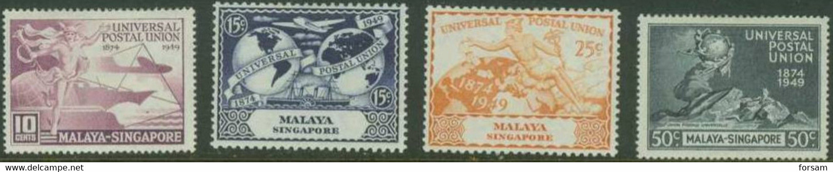 SINGAPORE..1949..Michel # 23-26...MLH...MiCV - 25 Euro. - Singapour (...-1959)