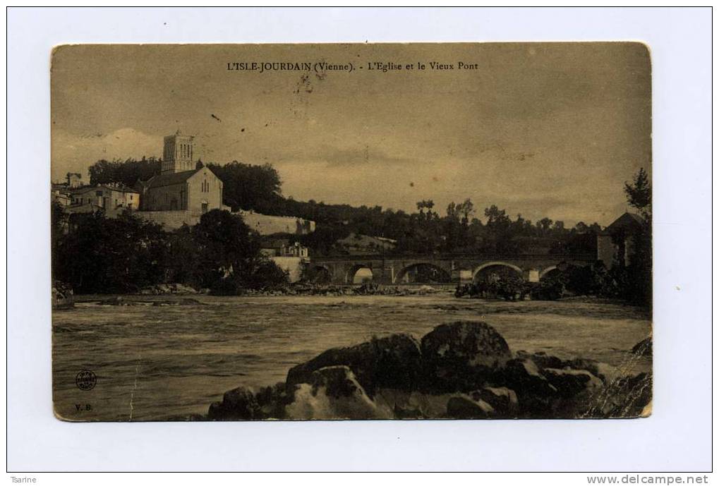 86 - L´église Et Le Vieux Pont De L´isle Jourdain - L'Isle Jourdain