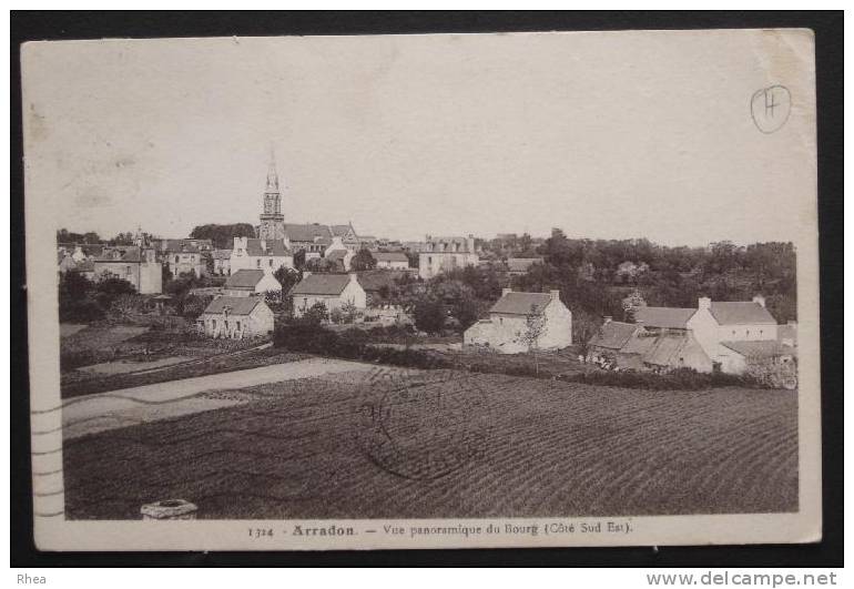 56 1324 Arradon - Vue Panoramique Du Bourg (Côté Sud Est) Sépia    D56D  K56260K  C56003C RH015639 - Arradon