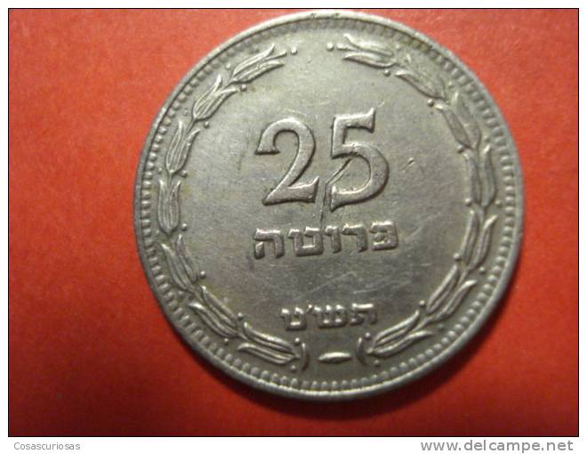 9918 ISRAEL  25 PRUTH      AÑO / YEAR   1949  NOT PEARL    BC+/ FINE+ - Israël