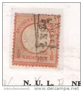 10126) GERMANIA-1868  Francobollo  N.3A  Usato II° Scelta - Gebraucht