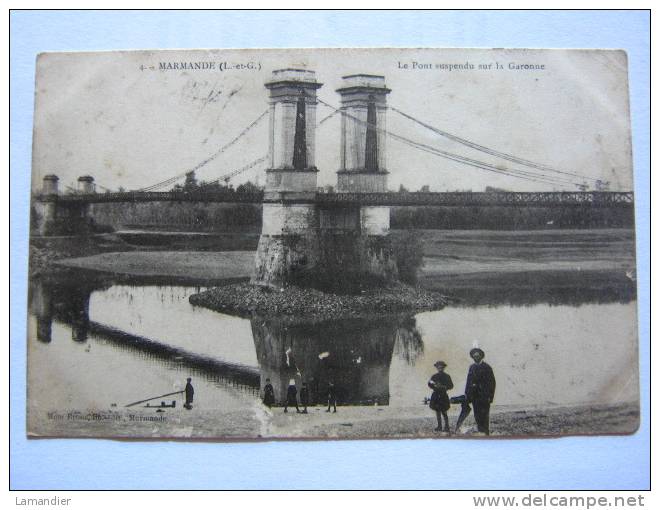 CPA - 47 - MARMANDE - Pont Suspendu Sur La Garonne - Marmande