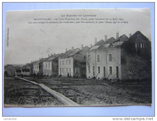 CPA - 54 - BADONVILLER - Cités Des Ouvriers 1914 - Frouard