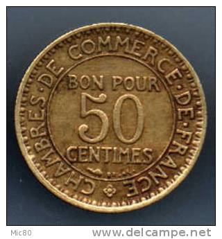 Variété 50cts Ch De Commerce 1925 Tb+ - Varietà E Curiosità