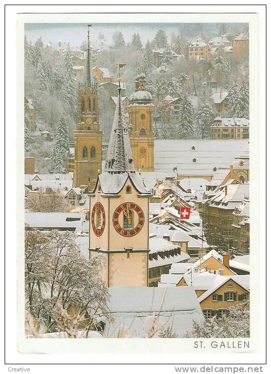 St. Gallen.Suisse,Zwitserland,Switzerland (+ Timbre,stamp BREITLING ORBITER 3) - St. Gallen