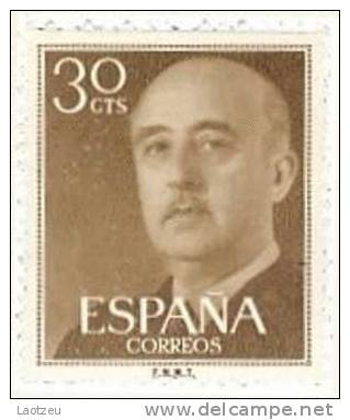Espagne. 1955 ~ YT  858** - 30 C. Franco - Nuevos