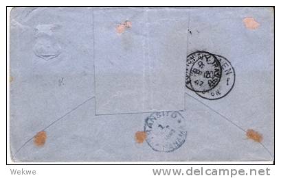Sal047/  EL SALVADOR - Columbus Ganzsache + Marke. Entwertet US-Paquetb. 1892 - El Salvador
