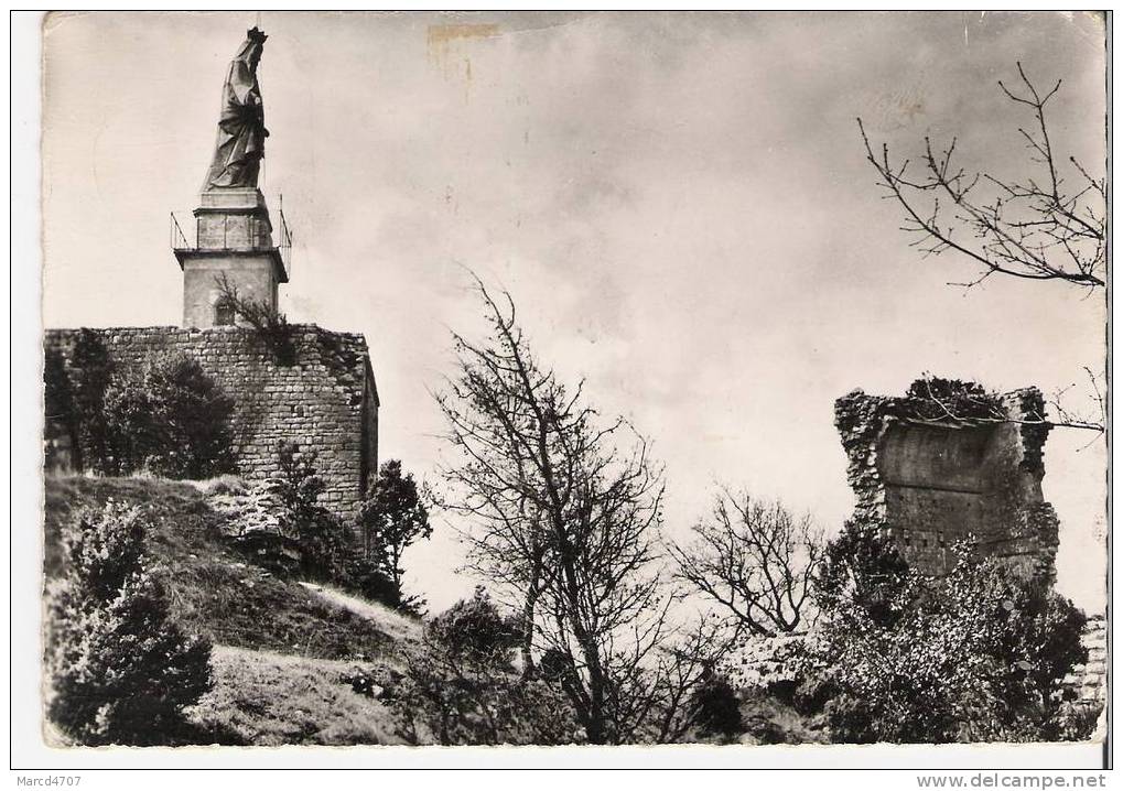 BAGNOLS Sur CEZE 30 Gard La Vierge Avec Timbre Edition ARLIX Carte Dentelée Véritable Photo - Bagnols-sur-Cèze