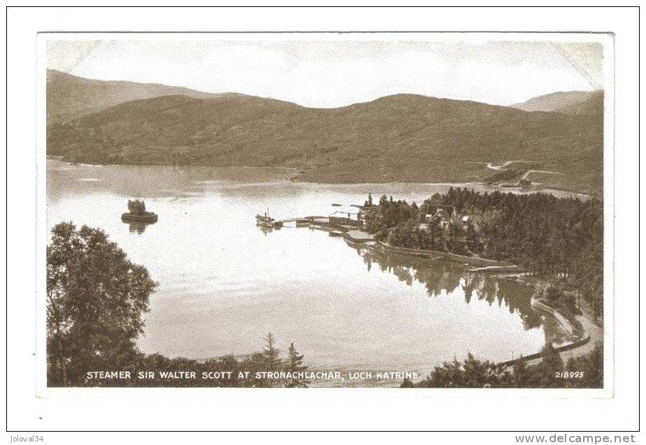 Ecosse - LOCH KATRINE N° 9 - Steamer Sir Walter Scott At Stronachlachar - Stirlingshire