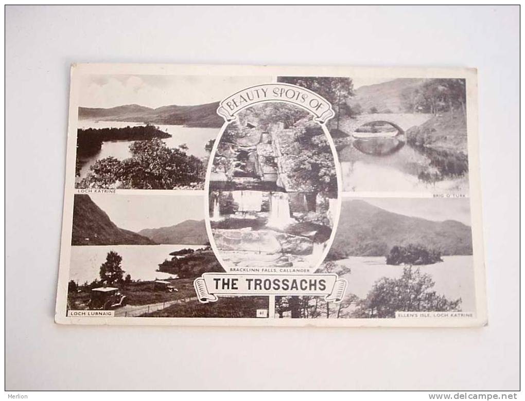 Scotland - Beauty Spots Of THE TROSSACHS  King And Queen Stamp   PU 1953    VF  D30865 - Stirlingshire