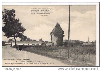 33 GUJAN-MESTRAS * Le Vieux Moulin Et L'église  * Belle CPA Animée, - Gujan-Mestras