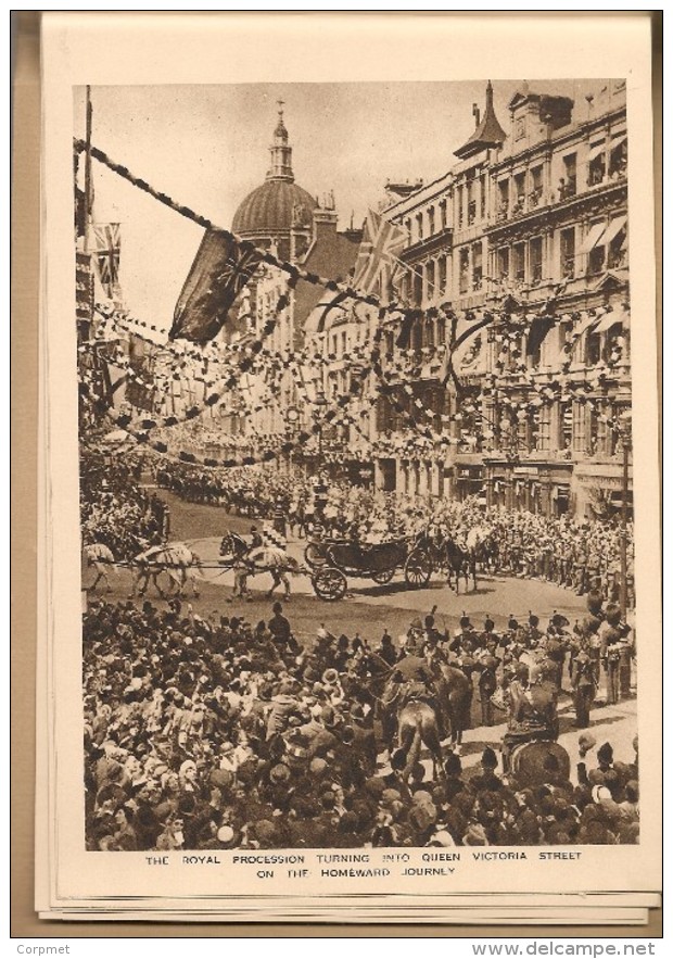 UK - ROYAL SILVER JUBILEE - London in Gala Dress - Book of 16 Sepia pictures 20 x 15 cm - Pub. Photochrom Co. Wells