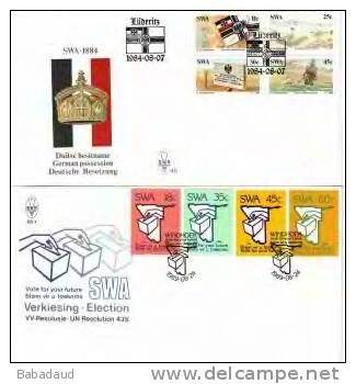 South West Africa ELECTION GERMAN COLONY SPORTS ANGLING.First Day Covers & Control Strips / Blocks. - Namibia (1990- ...)