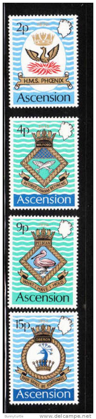 Ascension 1971 Coat Of Arms Of Royal Naval Ships Phoenix MNH - Ascensión