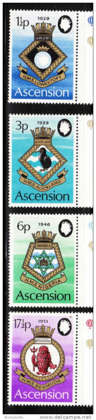 Ascension 1972 Coat Of Arms Of Royal Naval Ships Lowestoft MNH - Ascensione