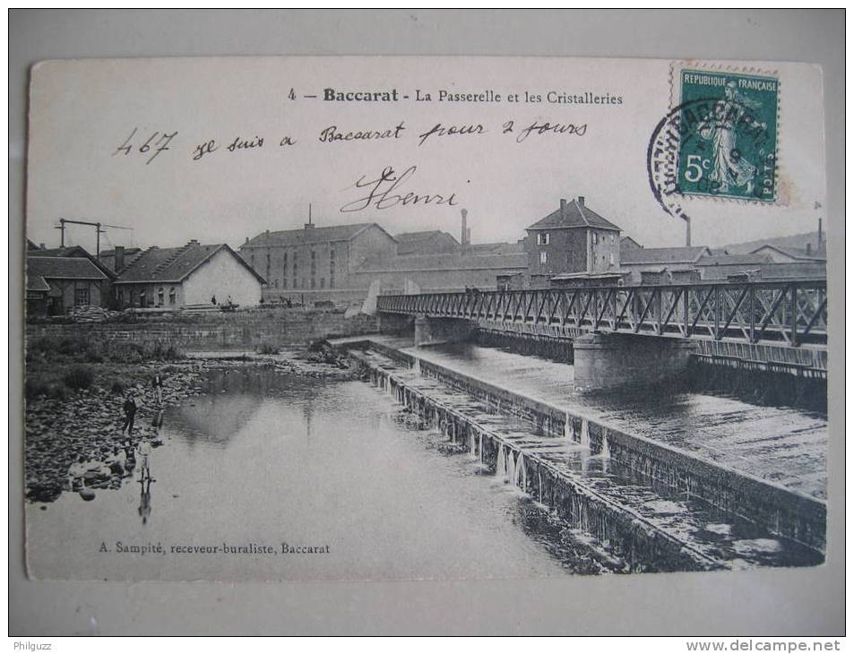 BACCARAT LA PASSERELLE ET LES CRISTALLERIES - Baccarat