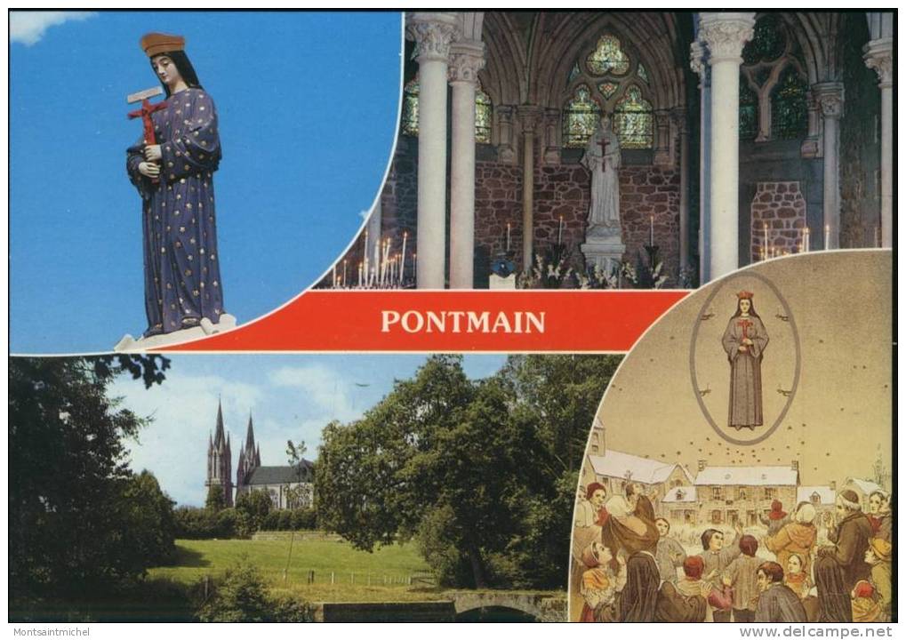 Pontmain. Mayenne 53. La Vierge De L´ Apparition. La Basilique Et L´ étang. La Chapelle. L´ Evènement. - Pontmain
