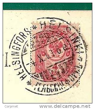 FINLAND - VF 1901 POSTCARD -IMATRA- From HELSINGFORS - HELSINKI To ESKILSTUNA- Tied By Russian Type Stamp Yvert #39 - Briefe U. Dokumente