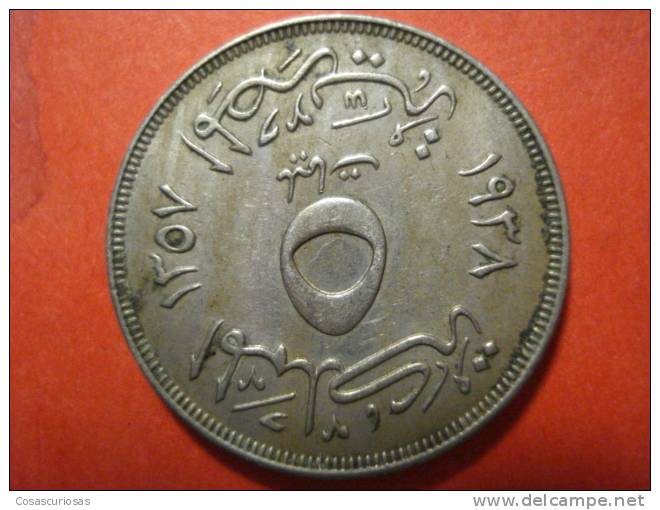 9970  EGYPT EGYPTE EGIPTO 5 MILLIEME      AÑO / YEAR  1938   EBC-/XF- - Egypt