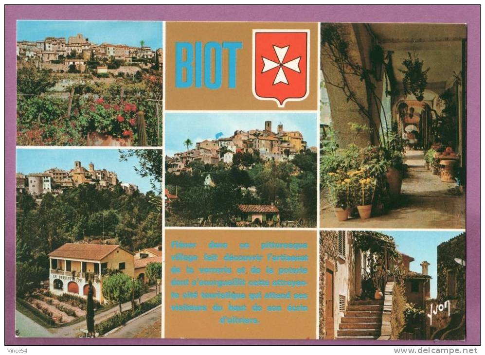 BIOT - Multivues - Blason - Carte Non Circulée - Biot