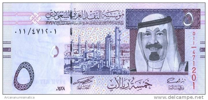 ARABIA   SAUDI    5   RIYALS   2.007       PLANCHA/UNC/SC     DL-6309 B - Saudi Arabia