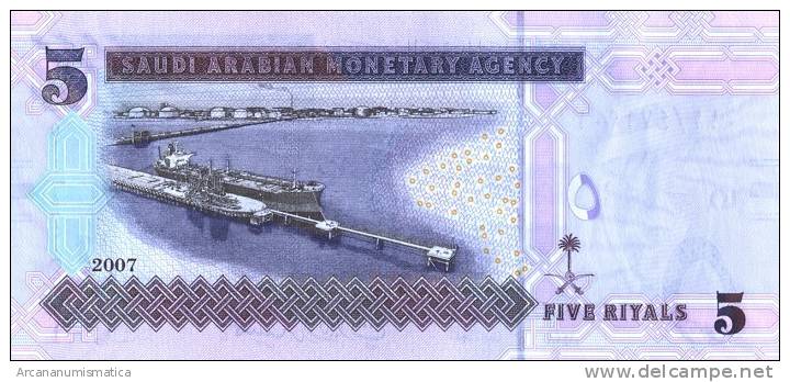 ARABIA   SAUDI    5   RIYALS   2.007       PLANCHA/UNC/SC     DL-6309 B - Arabie Saoudite