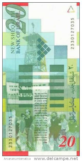 ISRAEL  20  NEW  SHEQALIM   2.001   KM#59b      PLANCHA/UNC/SC     DL-6307     D - Israele