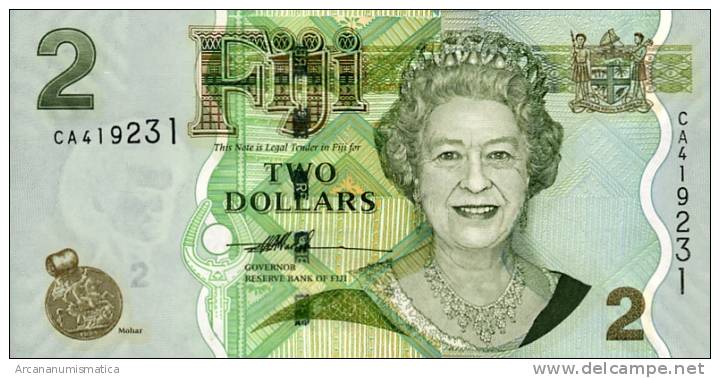 FIJI   2   DOLARES  $    2.007     PLANCHA/UNC/SC     DL-6316     B - Fiji