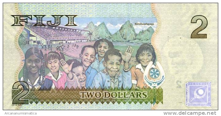 FIJI   2   DOLARES  $    2.007     PLANCHA/UNC/SC     DL-6316     C - Fidschi