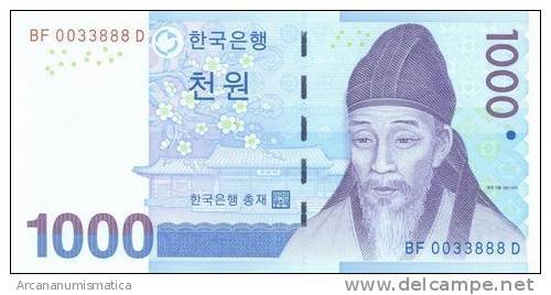 COREA / KOREA   DEL  SUR   1.000   WON  2.007    PLANCHA/UNC/SC     DL-6308   B - Korea, South