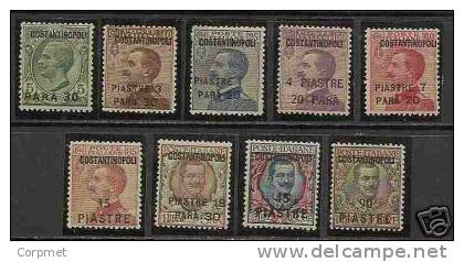 LEVANTE -COSTANTINOPOLI -1923 - Sassone # 76/84 (S.17) -MINT (LH) With Variety # 81f And #83a - Catalogue Value EUR 125 - Bureaux D'Europe & D'Asie