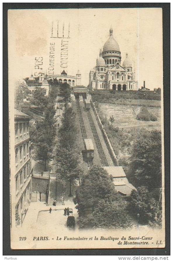 FRANCE PARIS LE FUNICULAIRE ET LA BASILIQUE DU SACRE COEUR DE MONTMARTRE, FUNICULAR RAILWAY - Funiculaires