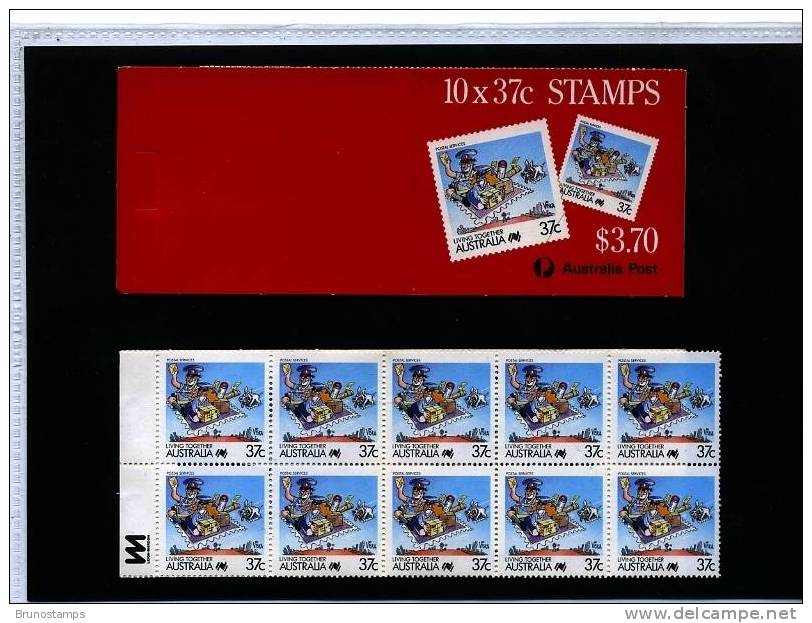 AUSTRALIA - 1988 LIVING TOGETHER $ 3.70 PERF. 4 SIDES  BOOKLET MINT NH SG SB59 - Markenheftchen