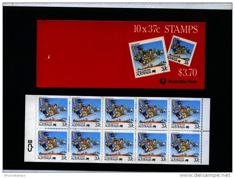 AUSTRALIA - 1988 LIVING TOGETHER $ 3.70 PERF. 3 SIDES  BOOKLET MINT NH  SG SB 60 - Postzegelboekjes