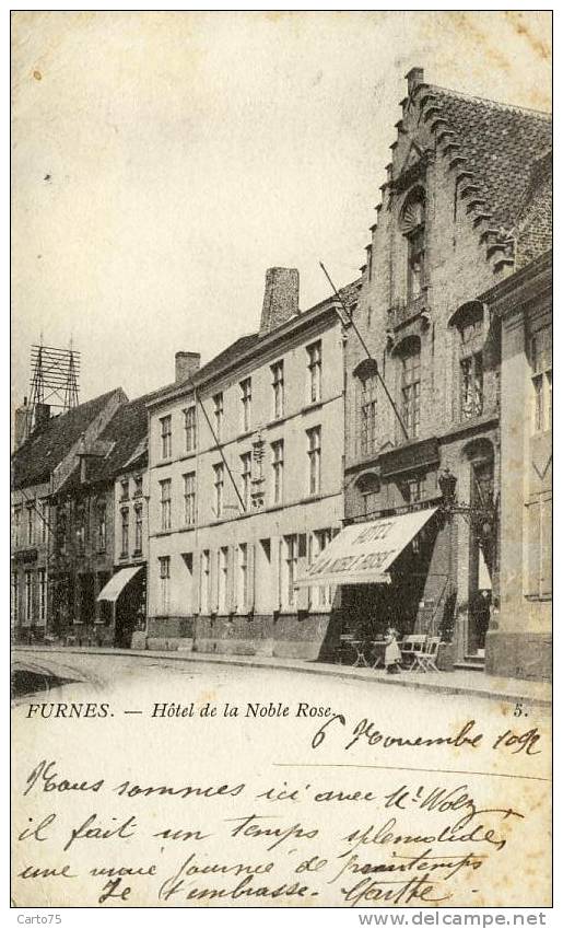 BELGIQUE - Furnes - Veurne - Hôtel De La Noble Rose - Veurne