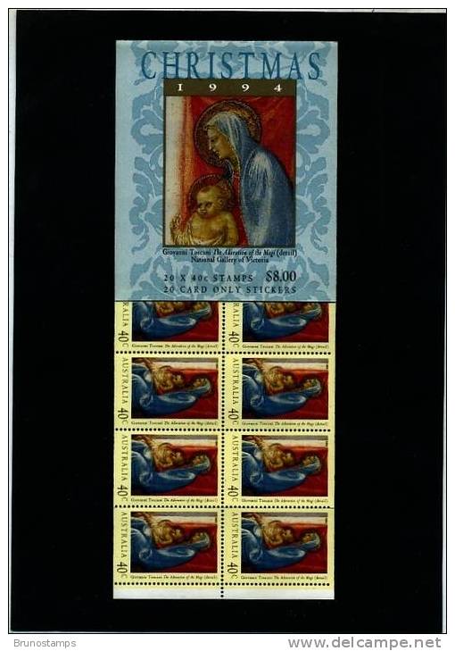 AUSTRALIA - 1994 $ 8 CHRISTMAS BOOKLET PERF. MARGIN MINT NH SG SB87 - Carnets