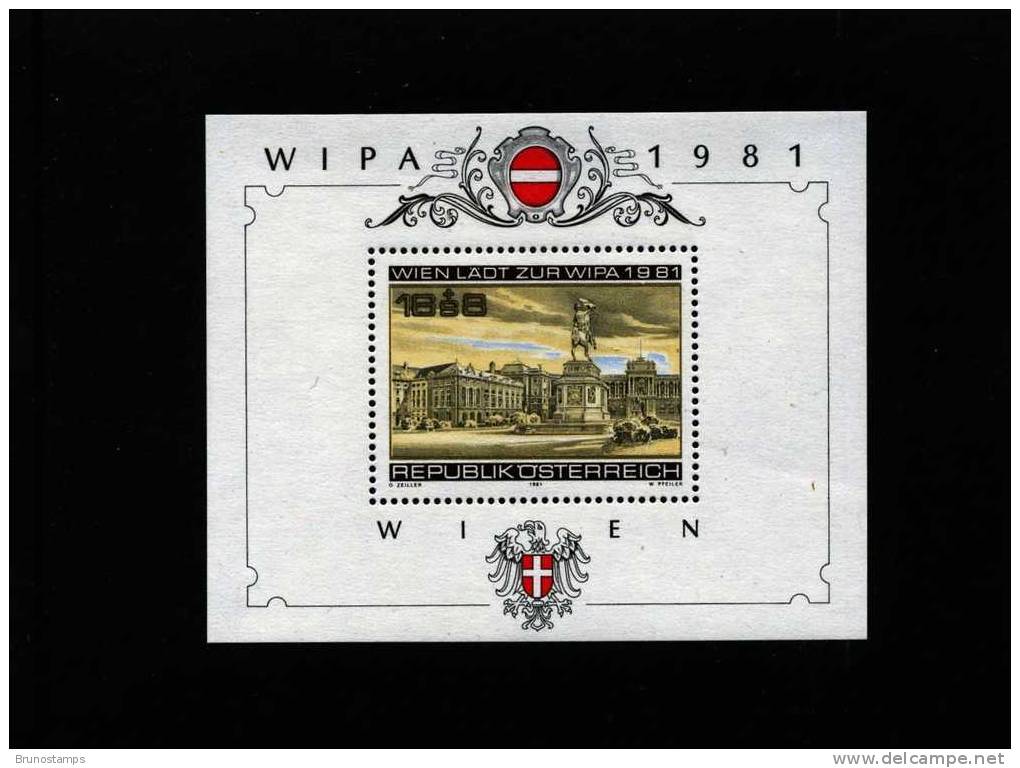 AUSTRIA/OSTERREICH -1981 WIPA M/S MINT NH - Blocs & Feuillets