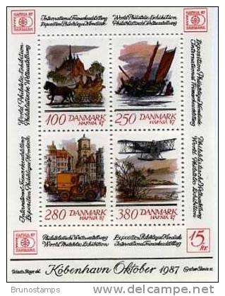 DENMARK/DANMARK - 1985 HAFNIA EXPO 2° M/S MINT NH - Unused Stamps