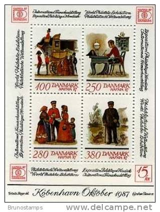 DENMARK/DANMARK - 1986 HAFNIA EXPO 3° M/S MINT NH - Unused Stamps