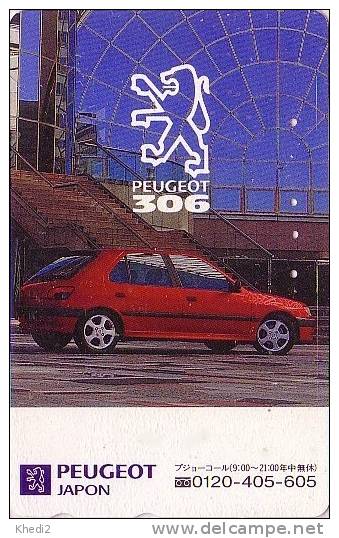 Télécarte Japon Voiture PEUGEOT 306 - Japan Car France Related Phonecard - Auto Telefonkarte - 08 - Auto's