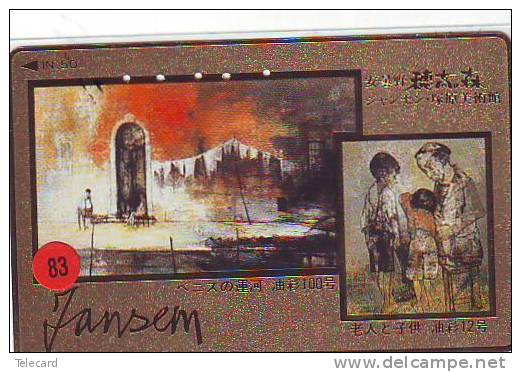 Telecarte Japan ART (83) JANSEM  * PEINTURE MAHLEREI PAINTING - Painting