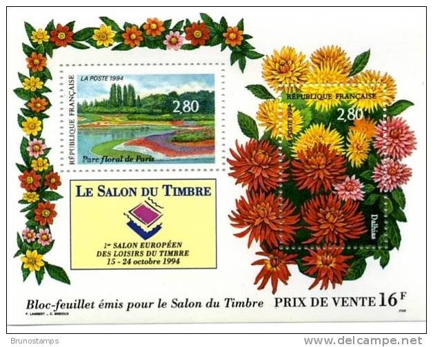 FRANCE - 1994   SALON DU TIMBRE  M/S MINT NH - Nuovi