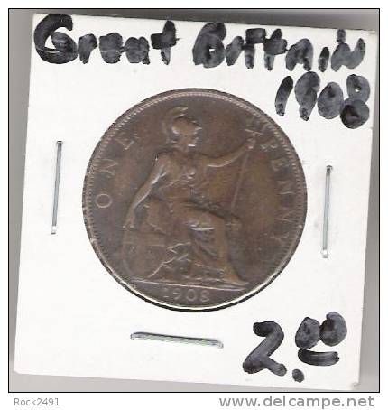 Great Brittain 1908 One Penny - Autres & Non Classés