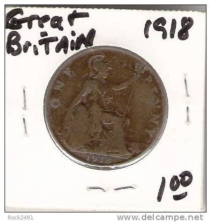 Great Brittain 1918 One Penny - Other & Unclassified