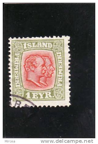 M 4318 , Islande 1913 , Yv.no.76 , Oblitere - Otros & Sin Clasificación