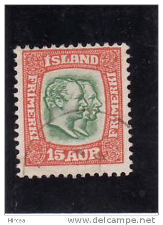 Islande 1907 - Yv.no.59 Oblitere(d) - Oblitérés
