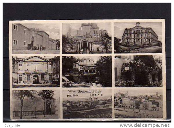 30 UZES Multivue, Souvenir, Caserne, Chateau, Ecole, Crypte, Etc..., Carte Email, Ed JBENP 2019, 1906, Horizontale - Uzès