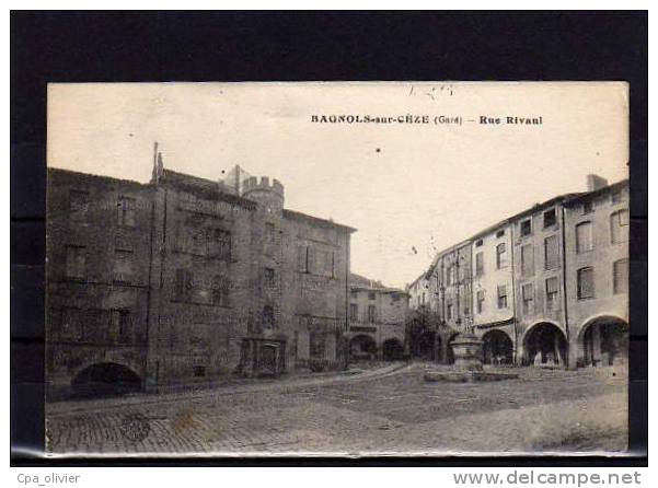 30 BAGNOLS SUR CEZE Rue Rivaul, Croix De Mission, Ed Bauer, 1917 - Bagnols-sur-Cèze